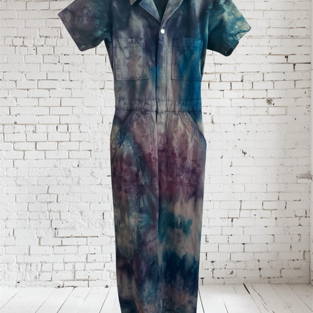 Big Bud Press Ice Dyed Short Sleeve Jumpsuit size S
